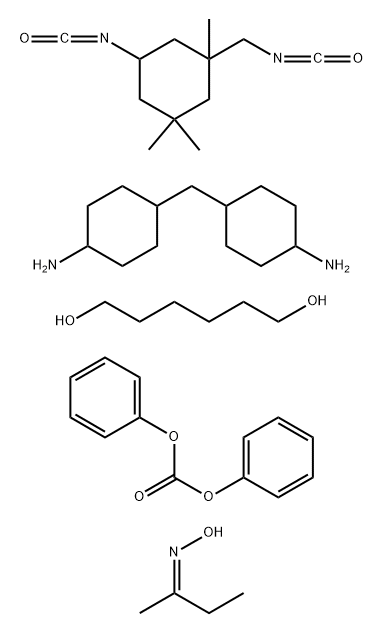 Carbonic acid, diphenyl ester, polymer with 1,6-hexanediol, 5-isocyanato-1-(isocyanatomethyl) -1,3,3-trimethylcyclohexane and 4,4'-methylenebis[cyclohexanamine], Me Et ketone oxime-blocked