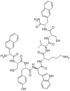 (D-2-NAL5,CYS6·11,TYR7,D-TRP8,VAL10,2-NAL12)-SOMATOSTATIN-14 (5-12) AMIDE