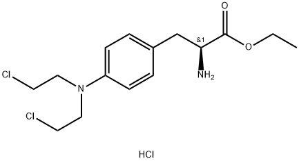 4-[bis-(2-chloro-ethyl)-amino]-DL-phenylalanine ethyl ester, monohydrochloride