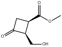Cyclobutanecarboxylic acid, 2-(hydroxymethyl)-3-oxo-, methyl ester, cis- (9CI)