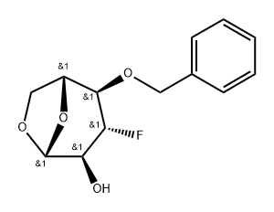 .beta.-D-Glucopyranose, 1,6-anhydro-3-deoxy-3-fluoro-4-O-(phenylmethyl)-