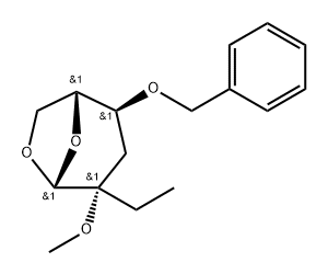 .beta.-D-arabino-Hexopyranose, 1,6-anhydro-3-deoxy-2-C-ethyl-2-O-methyl-4-O-(phenylmethyl)-