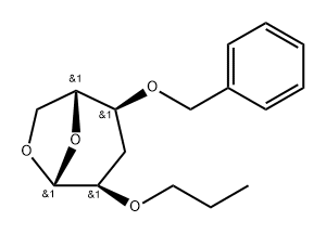 .beta.-D-ribo-Hexopyranose, 1,6-anhydro-3-deoxy-4-O-(phenylmethyl)-2-O-propyl-
