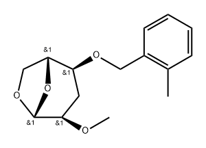 .beta.-D-ribo-Hexopyranose, 1,6-anhydro-3-deoxy-2-O-methyl-4-O-(2-methylphenyl)methyl-