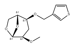 .beta.-D-ribo-Hexopyranose, 1,6-anhydro-3-deoxy-2-O-methyl-4-O-(3-thienylmethyl)-