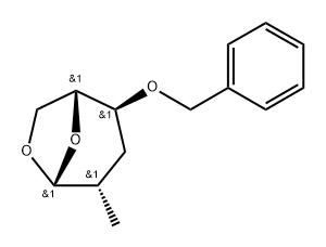.beta.-D-arabino-Hexopyranose, 1,6-anhydro-2,3-dideoxy-2-methyl-4-O-(phenylmethyl)-
