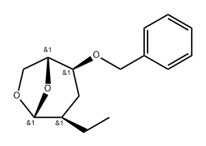 .beta.-D-ribo-Hexopyranose, 1,6-anhydro-2,3-dideoxy-2-ethyl-4-O-(phenylmethyl)-