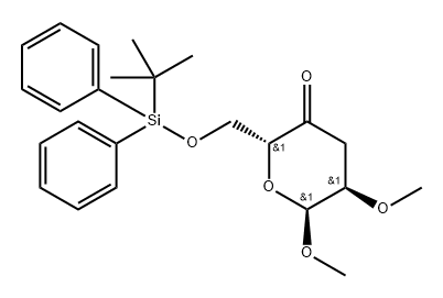 .alpha.-D-erythro-Hexopyranosid-4-ulose, methyl 3-deoxy-6-O-(1,1-dimethylethyl)diphenylsilyl-2-O-methyl-