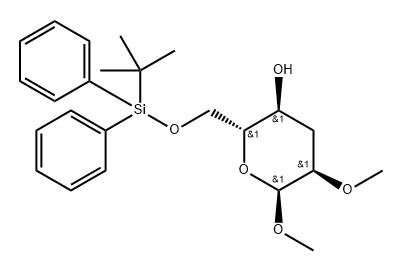 .alpha.-D-ribo-Hexopyranoside, methyl 3-deoxy-6-O-(1,1-dimethylethyl)diphenylsilyl-2-O-methyl-