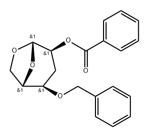 .beta.-L-ribo-Hexopyranose, 1,6-anhydro-3-deoxy-4-O-(phenylmethyl)-, benzoate