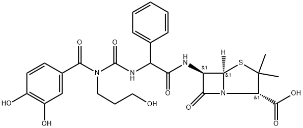 (2S,5R,6R)-6α-[[[[[(3,4-Dihydroxybenzoyl)(3-hydroxypropyl)amino]carbonyl]amino](phenyl)acetyl]amino]-3,3-dimethyl-7-oxo-4-thia-1-azabicyclo[3.2.0]heptane-2β-carboxylic acid