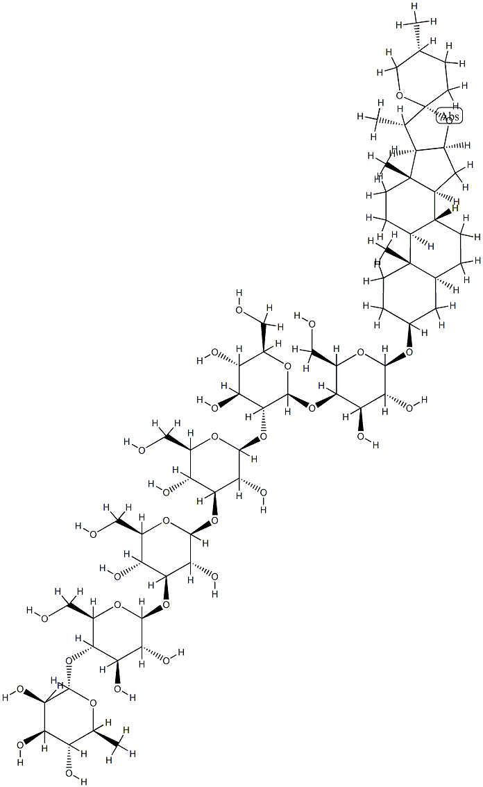 [(25R)-5α-Spirostan-3β-yl]4-O-[2-O-[3-O-[3-O-[4-O-(α-L-rhamnopyranosyl)-β-D-glucopyranosyl]-β-D-glucopyranosyl]-β-D-glucopyranosyl]-β-D-glucopyranosyl]-β-D-galactopyranoside
