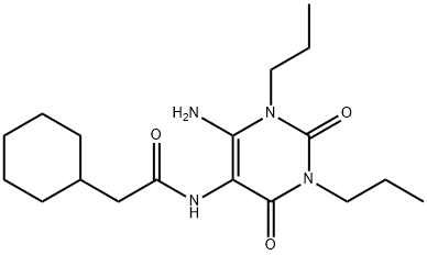 Cyclohexaneacetamide,  N-(6-amino-1,2,3,4-tetrahydro-2,4-dioxo-1,3-dipropyl-5-pyrimidinyl)-