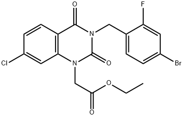 ETHYL [3-(4-BROMO-2-FLUOROBENZYL)-7-CHLORO-2,4-DIOXO-1,2,3,4-TETRAHYDROQUINAZOLIN-1-YL]ACETATE
