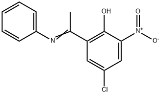 4-CHLORO-2-NITRO-6-[1-(PHENYLIMINO)ETHYL]-PHENOL