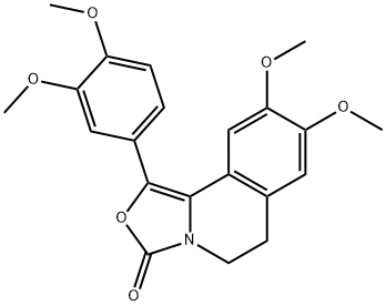 3H-Oxazolo[4,3-a]isoquinolin-3-one,  1-(3,4-dimethoxyphenyl)-5,6-dihydro-8,9-dimethoxy-