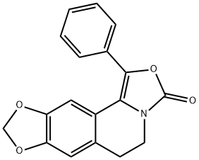 3H-[1,3]Dioxolo[4,5-g]oxazolo[4,3-a]isoquinolin-3-one,  5,6-dihydro-1-phenyl-  (9CI)