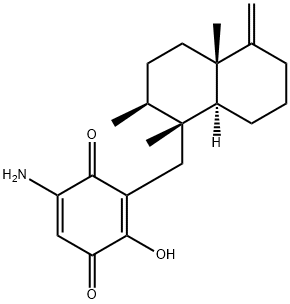 3-[[(1S,8aβ)-Decahydro-1,2α,4aα-trimethyl-5-methylenenaphthalen]-1β-ylmethyl]-2-hydroxy-5-amino-2,5-cyclohexadiene-1,4-dione