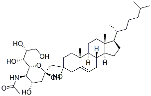 D-glycero-alpha-D-galacto-2-Nonulopyranosonic acid, 5-(acetylamino)-3, 5-dideoxy-, (3beta)-cholest-5-en-3-yl ester