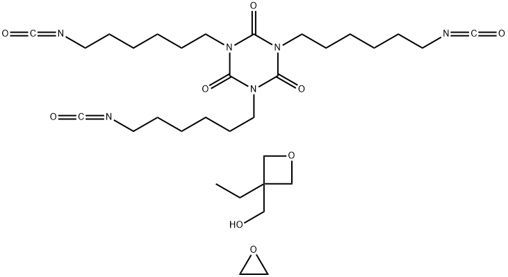 1,3,5-Triazine-2,4,6(1H,3H,5H)-trione, 1,3,5-tris(6-isocyanatohexyl)-, polymer with 3-ethyl-3-oxetanemethanol and oxirane