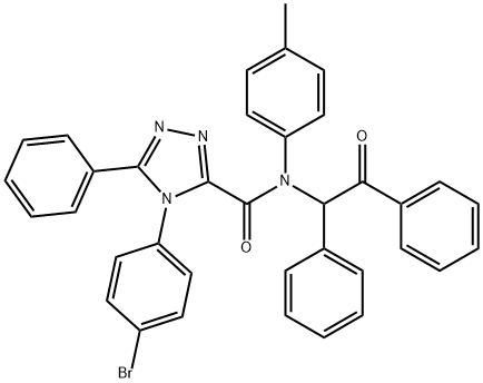 4H-1,2,4-Triazole-3-carboxamide, 4-(4-bromophenyl)-N-(4-methylphenyl)- N-(2-oxo-1,2-diphenylethyl)-5-phenyl-