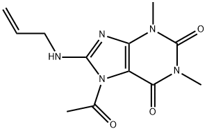 1H-Purine-2,6-dione,  7-acetyl-3,7-dihydro-1,3-dimethyl-8-(2-propenylamino)-  (9CI)