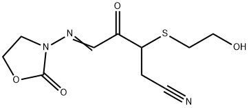 3-(4-cyano-3-beta-hydroxyethylmercapto-2-oxobutylideneamino)-2-oxazolidone