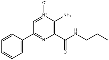 Pyrazinecarboxamide, 3-amino-6-phenyl-N-propyl-, 4-oxide (9CI)