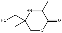 2-Morpholinone,5-(hydroxymethyl)-3,5-dimethyl-(9CI)