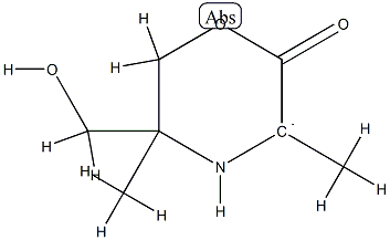 3-Morpholinyl,5-(hydroxymethyl)-3,5-dimethyl-2-oxo-(9CI)