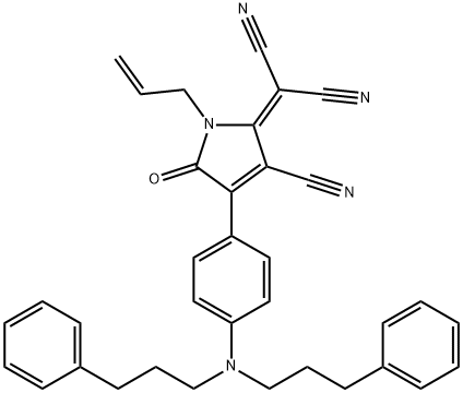 2-[1-Allyl-4-[4-[N,N-bis(3-phenylpropyl)amino]phenyl]-3-cyano-5-oxo-1,5-dihydro-2H-pyrrol-2-ylidene]malononitrile