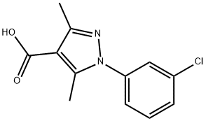 1-(3-氯苯基)-3,5-二甲基-1H-吡唑-4-羧酸