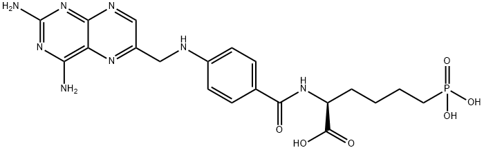 2-[[4-[(2,4-diaminopteridin-6-yl)methylamino]benzoyl]amino]-6-phosphon o-hexanoic acid
