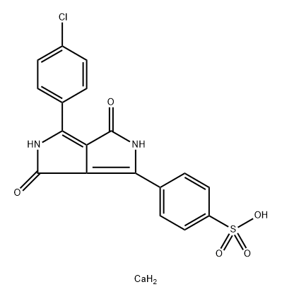Benzenesulfonic acid, 4-4-(4-chlorophenyl)-2,3,5,6-tetrahydro-3,6-dioxopyrrolo3,4-cpyrrol-1-yl-, calcium salt (2:1)