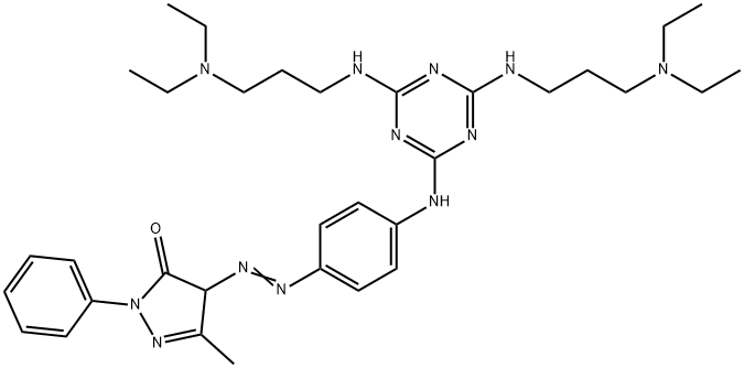 4-[4-[4,6-Bis[3-(diethylamino)propylamino]-1,3,5-triazin-2-ylamino]phenylazo]-3-methyl-1-phenyl-1H-pyrazol-5-ol