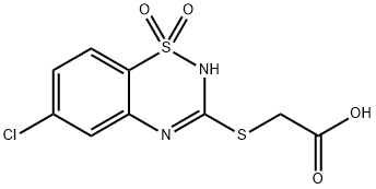 [[(6-Chloro-2H-1,2,4-benzothiadiazine 1,1-dioxide)-3-yl]thio]acetic acid