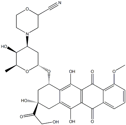 (8S,10S)-10-[[3-(2-Cyano-4-morpholinyl)-2,3,6-trideoxy-α-L-lyxo-hexopyranosyl]oxy]-7,8,9,10-tetrahydro-6,8,11-trihydroxy-8-(hydroxyacetyl)-1-methoxy-5,12-naphthacenedione