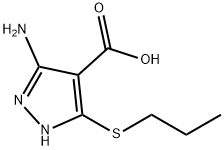 1H-Pyrazole-4-carboxylicacid,3-amino-5-(propylthio)-(9CI)