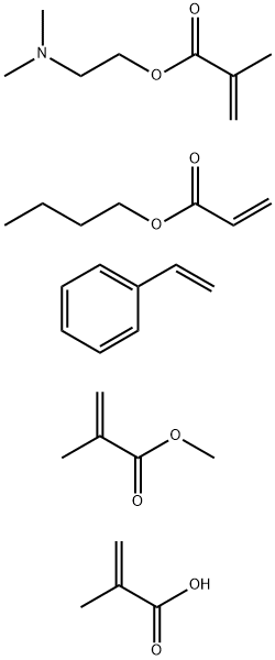 2-Propenoic acid, 2-methyl-, polymer with butyl 2-propenoate, 2-(dimethylamino)ethyl 2-methyl-2-propenoate, ethenylbenzene and methyl 2-methyl-2-propenoate