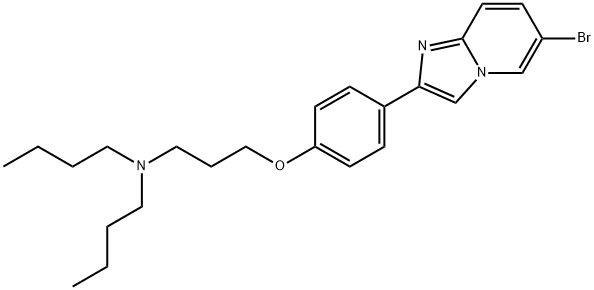 2-(4-Dibutylaminopropoxyphenyl)-
6-bromoimidazo[1,2-a]pyridine