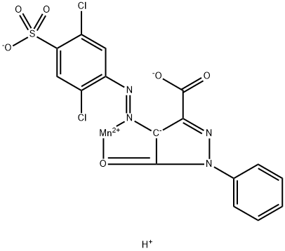 Manganate(1-), 4-(2,5-dichloro-4-sulfophenyl)azo-.kappa.N1-4,5-dihydro-5-(oxo-.kappa.O)-1-phenyl-1H-pyrazole-3-carboxylato(3-)-, hydrogen