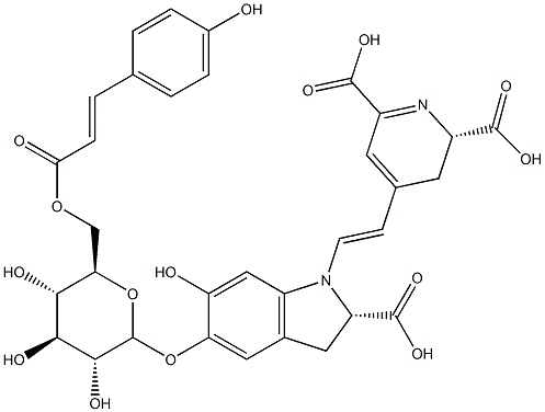 (2S)-4-[(E)-2-[[(1S)-2-Carboxy-2,3-dihydro-5-[6-O-[(E)-3-(4-hydroxyphenyl)-1-oxo-2-propenyl]-β-D-glucopyranosyloxy]-6-hydroxy-1H-indol]-1-yl]ethenyl]-2,3-dihydropyridine-2,6-dicarboxylic acid