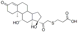 3-[2-[(10R,11S,13S,17R)-11,17-dihydroxy-10,13-dimethyl-3-oxo-2,6,7,8,9,11,12,14,15,16-decahydro-1H-cyclopenta[a]phenanthren-17-yl]-2-oxo-ethyl]sulfanylpropanoic acid