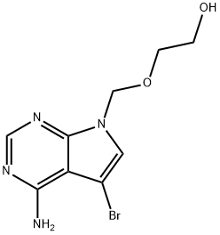 4-amino-5-bromo-7-(2-hydroxyethoxymethyl)pyrrolo(2,3-d)pyrimidine