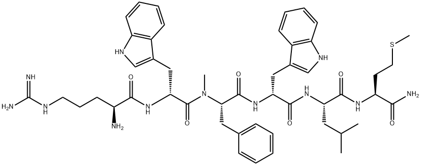 ARG-D-TRP-N-ME-PHE-D-TRP-LEU-MET-NH2