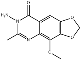 1,3-Dioxolo[4,5-g]quinazolin-8(7H)-one,  7-amino-4-methoxy-6-methyl-