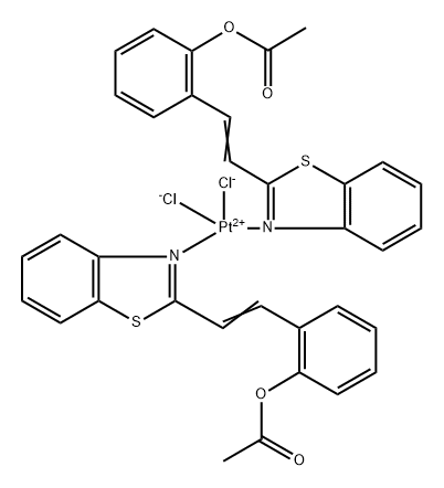 bis(2-(2-acetoxystyryl)benzothiazole)dichloroplatinum II