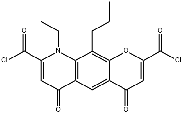 9-ethyl-4,6-dioxo-10-propyl-6,9-dihydro-4H-pyrano[3,2-g]quinoline-2,8-dicarbonyl dichloride