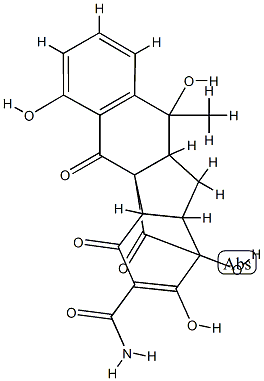 1,2,3,4,9,9a-Hexahydro-5,9,11,14-tetrahydroxy-9-methyl-4,10,12-trioxo-3,2,3a-[1]pentene[1,4,5]triyl-3aH-benz[f]indene-13-carboxamide