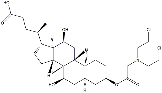 3α-[[[Bis(2-chloroethyl)amino]acetyl]oxy]-7α,12α-dihydroxy-5β-cholan-24-oic acid